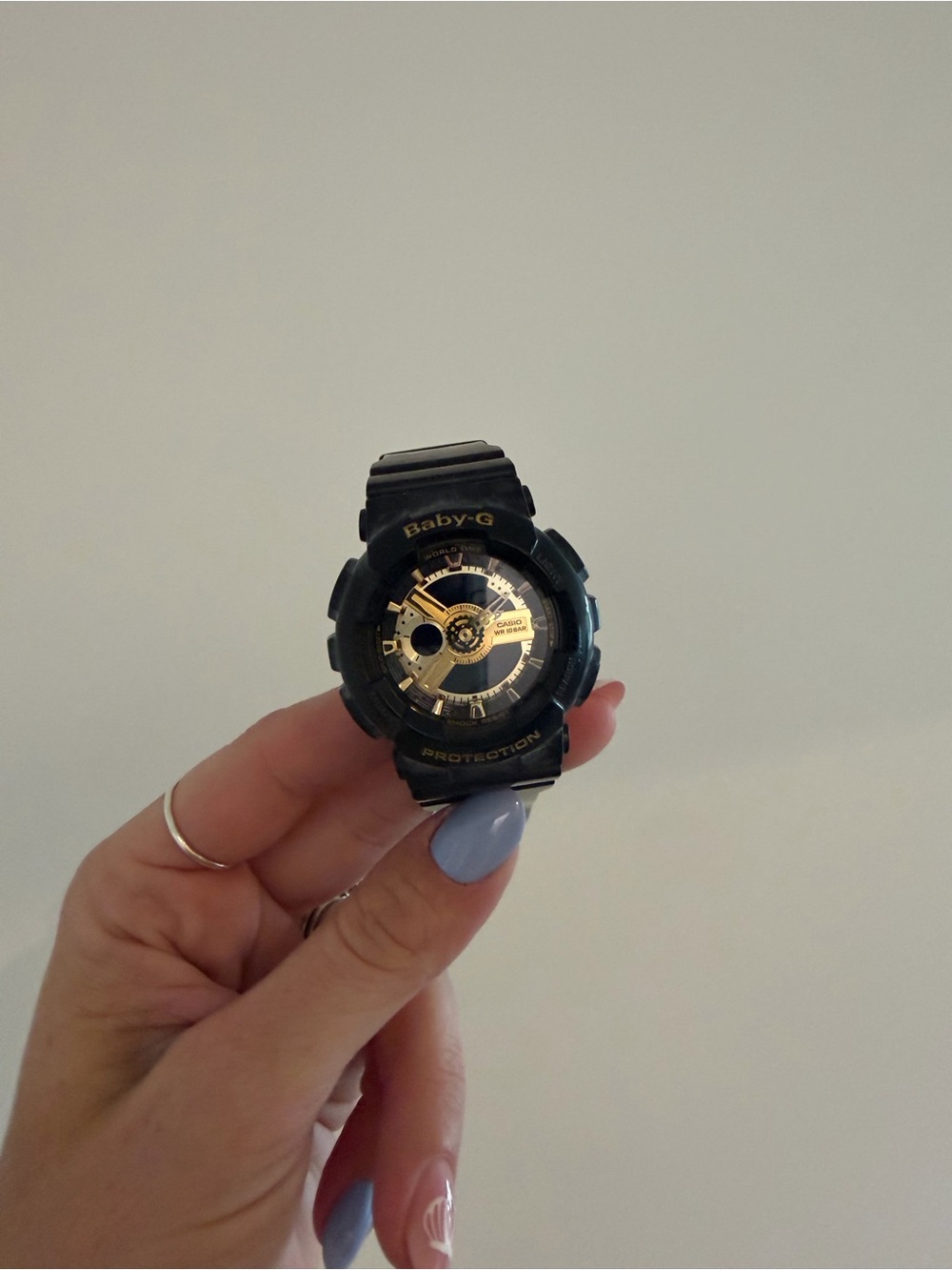 Casio Baby-G Black Gold Analog Digital Watch BA-110 Shock Resistant